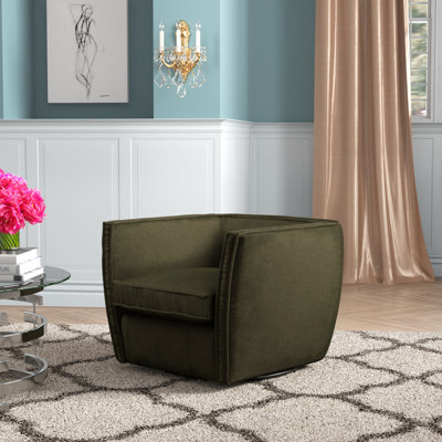Fauteuil demi-tonneau pivotant rembourré Paulornette