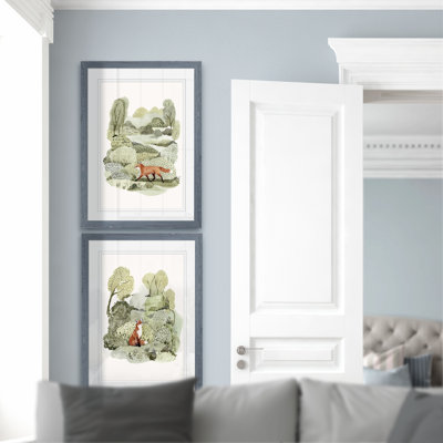 Fox Glen I - 2 Piece Framed Painting Print Set