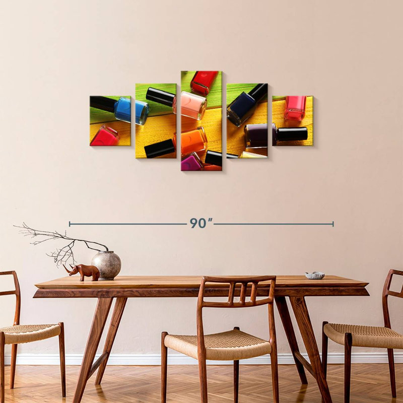 Nail Polish Collection, 34" H x 74" W