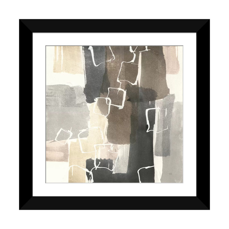 Dancing Squares II par Chris Paschke - Giclée sur toile tendue avec châssis, H 24 po x l 24 po x P 1 po, Blanc