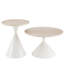Tables basses et de cocktail modernes, aspect marbre MDF, ensemble gigogne pour la maison