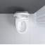 Toilette intelligente de luxe intelligente avec pulvérisateur d'eau chaude et sécheuse instantanées, fonction de chasse d'eau automatique / capteur de pied, siège de bidet chauffé à température ajustée, affichage à DEL