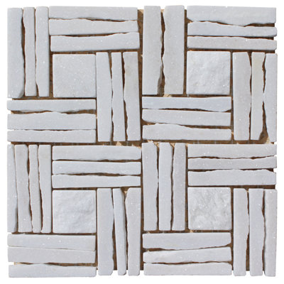Quartzite Basketweave Interlocked Random Sized Quartzite Random Mosaic Wall Tile
