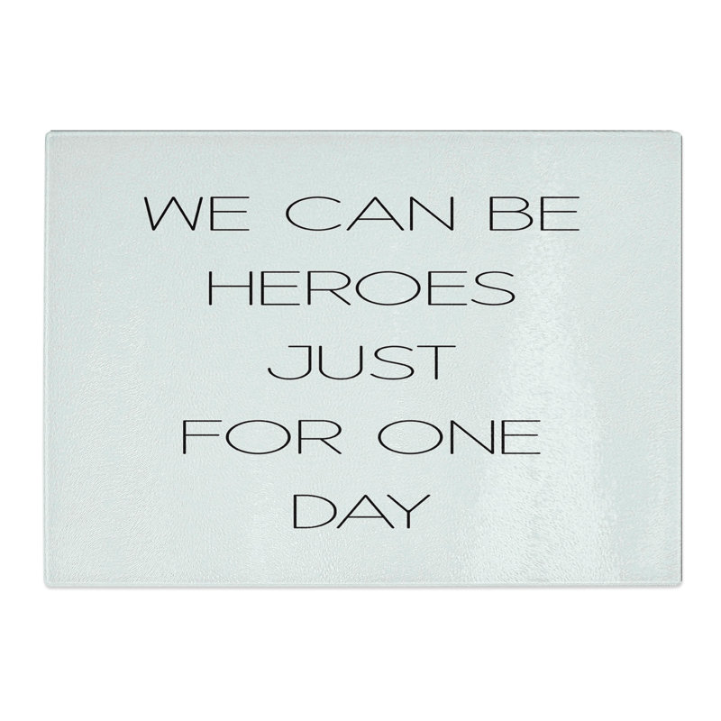 We Can Be Heroes Chopping Board, 28.5cm W x 39cm L