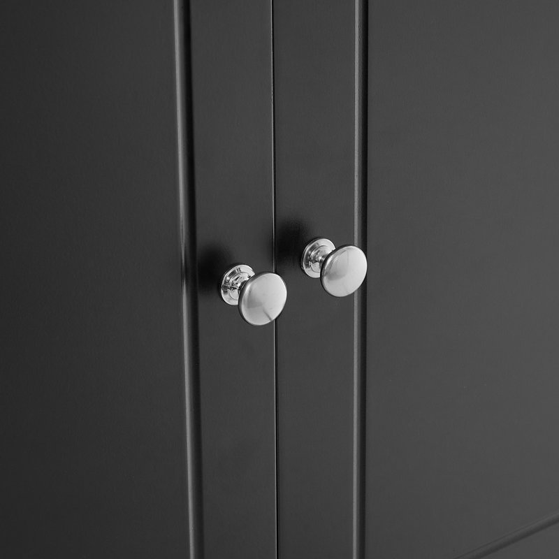 Webster 43.3'' Freestanding Bathroom Cabinet, Black