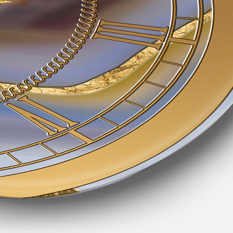 Horloge murale Golden Core Agate, Surdimensionné