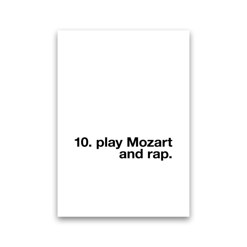 10Th Command Ment Play Mozart - Print, No Frame, 30cm H x 21cm W x 1cm D