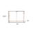42" Clear and Gold Glass and Metal Frame Console Table
