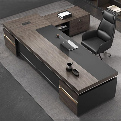 Bureau rectangulaire brun minimaliste 102,36 po