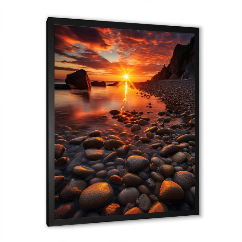 Leeanthony Beach Golden Sands XXVI sur toile, H 44 po x l 34 po x P 1,5 po, Cadre photo noir
