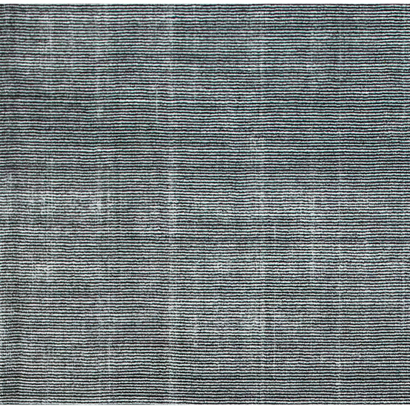 Hand Knotted Area Rug in Blue/White, Rectangle 6' x 9'