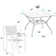 Alyah 4 - Person Metal Patio Dining Set with Square Table