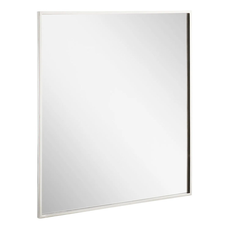 Carpini Decorative Bathroom Vanity Mirror, Nickel