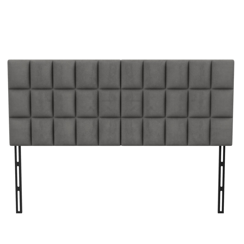 Upholstered Headboard, King, Gray
