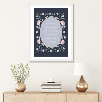 Décoration murale bébé citation à la main pour enfant