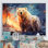 Famille d'ours polaire Starlit en hiver IV - Ours 2, art mural