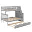 Lit simple superposé au dessus d'un lit double avec gigogne-1091092073-1091092079