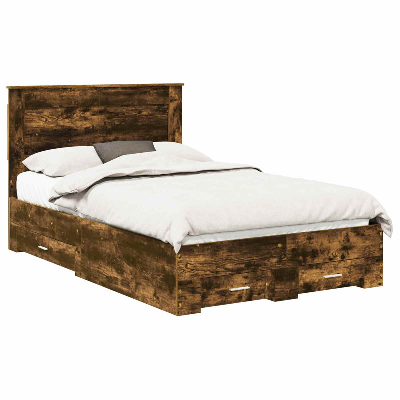 Bed, Smoked Oak, 140 x 190cm