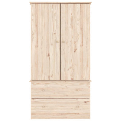 Aabas 2 Door Solid Wood Wardrobe