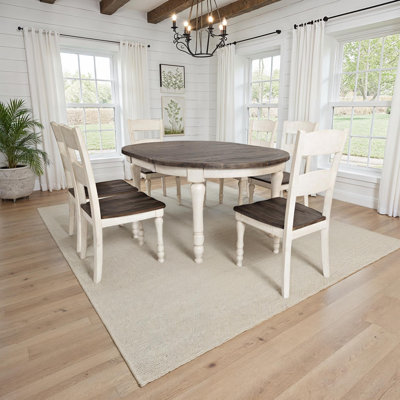 Karley 6 - Person Extendable Solid Wood Dining Set