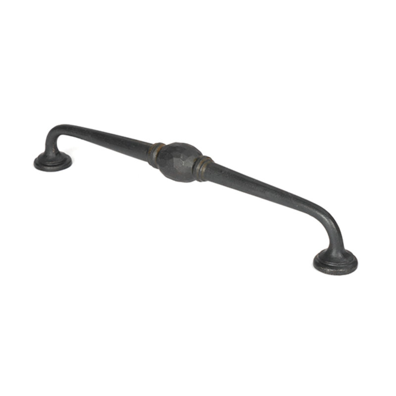 Black 5" Hammered D Handle, Beeswax, 22.5 cm