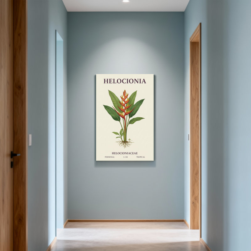 Plantes et fleurs, Heliconia, plante tropicale, impression d'art botanique, H 18 po x l 12 po