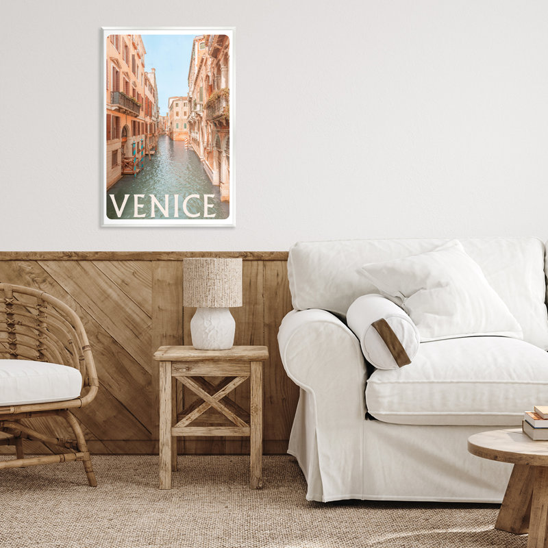 Plaque murale du canal de Venise, par Erin Marie, H 19 po x l 13 po