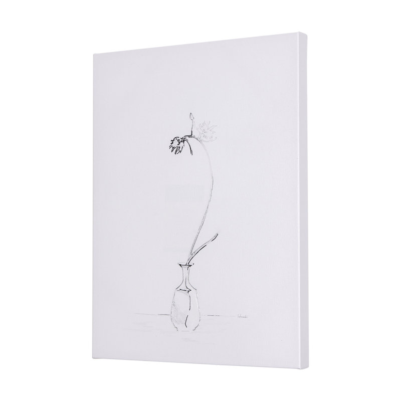 Toile texturée Ikebana Light II, H 28 po x l 21 po x P 1,5 po