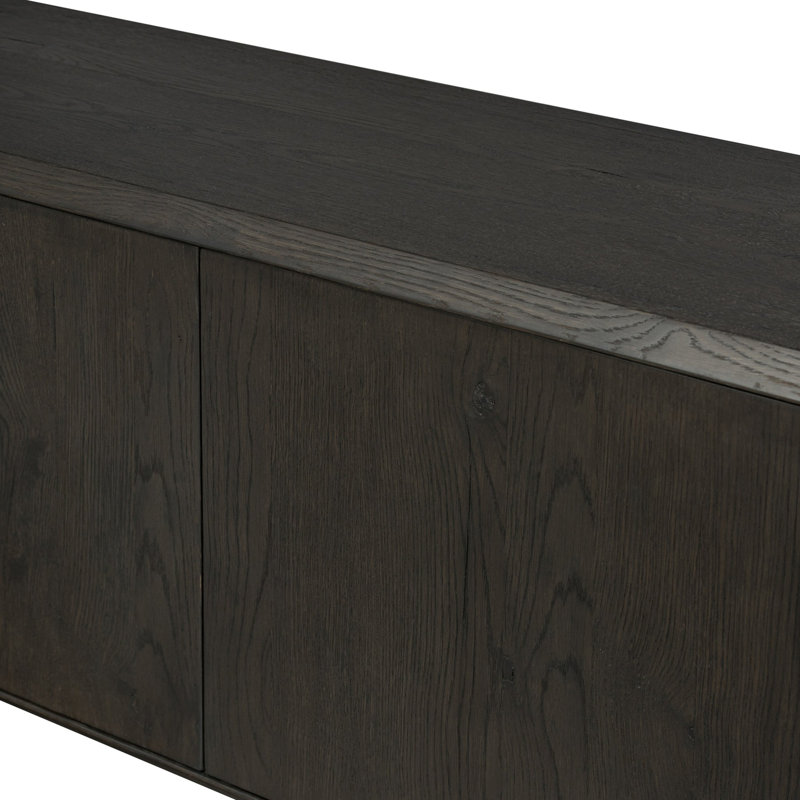 Orwin Wide Bookshelf-Smoked Black Oak, Black