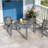 Outdoor Table,Aluminum Frame Rectangle Outdoor Table