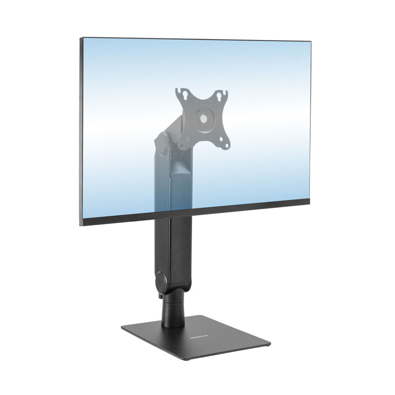 Black Freestanding Adjustable Monitor Stand with Spring Arm