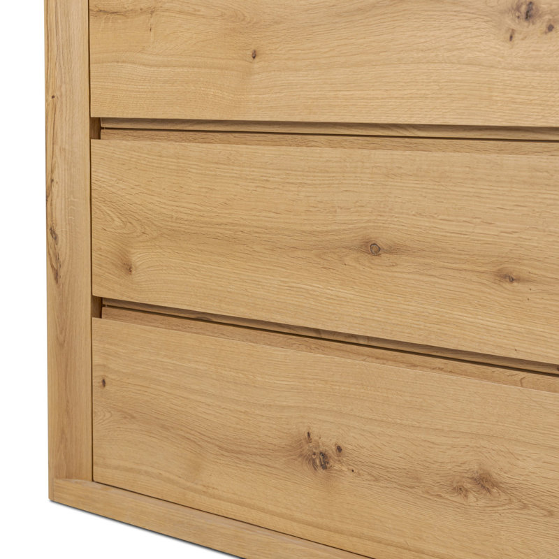 Novella 4 Drawer Dresser-Natural Oak Veneer Thick Random