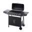 Barbecue 6 brûleurs avec 59 000 grilles émaillées et zone de réchaud pour les brûleurs de barbecue au gaz propane, tables d'appoint pour le patio