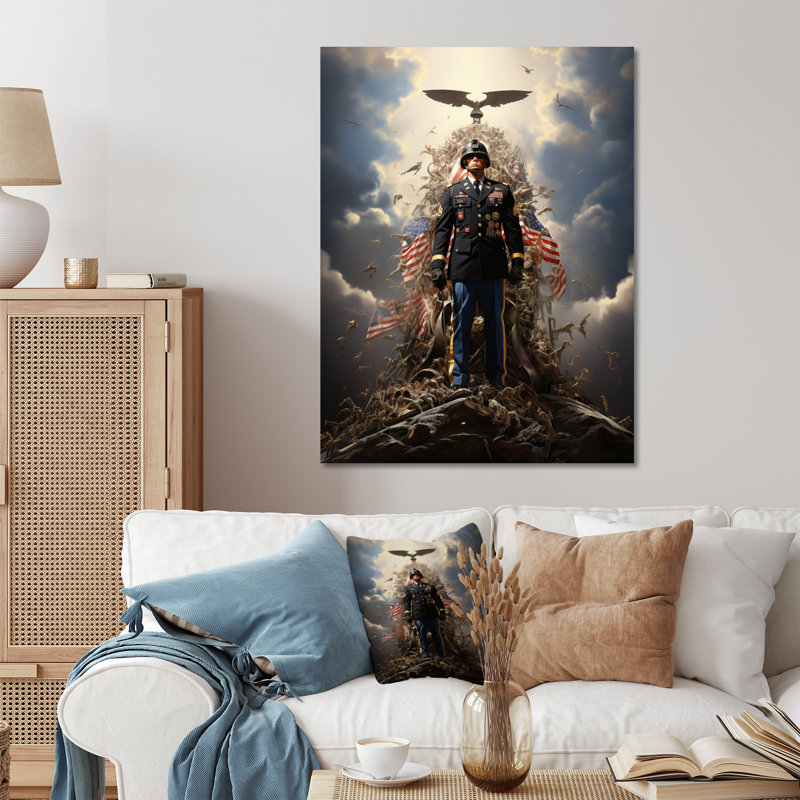 Décoration militaire militaire majestueuse - Armée, H 20 po x l 12 po x P 1 po