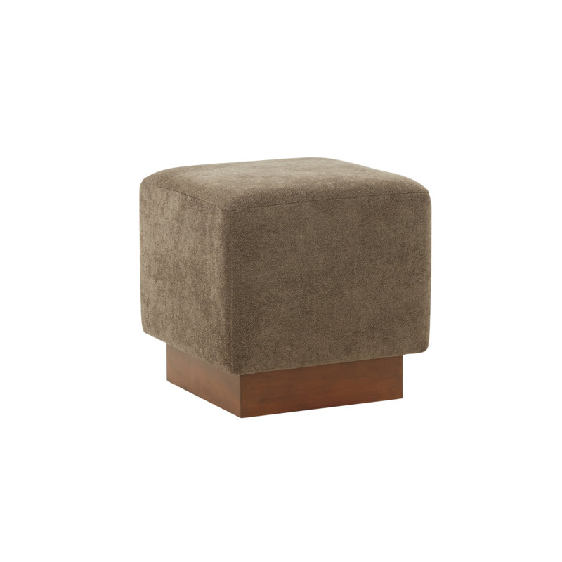 Zafeer Upholstered Ottoman, Dark Brown