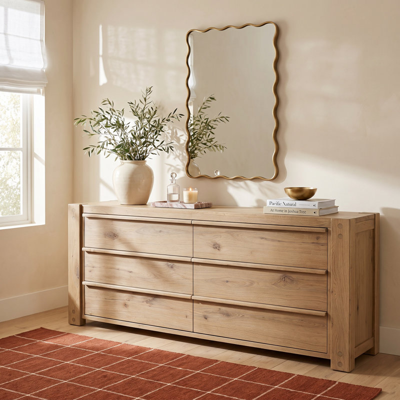 Izekiel 6 Drawer Dresser-Aged Smoked Oak