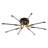 8-Light Modern Ceiling Light, Flush Mount Linear Chandeliers