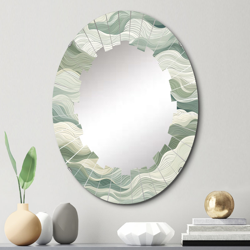 Miroir mural Green Line Art Nature, 30 po x 20 po