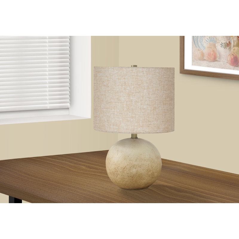 Lighting, H 20 ", lampe de table, contemporaine, Beige, Beige