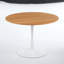 Table de salle à manger 42,1 pouces avec plateau de style tulipe Mid-Century, table ronde en MDF pour 4-6 personnes-859595556-859595552