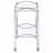 2-Tier Rectangular Glass Shelf Metal Bar Cart