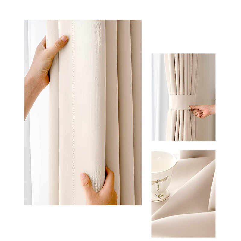 Room Darkening Curtain Pair, 59.06" W x 106.3" L