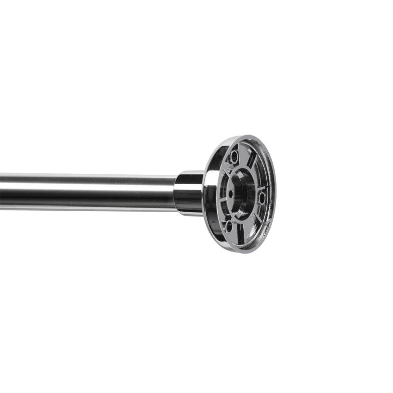 L-Shaped Fixed Shower Curtain Rail, Adjustable 1400-2600mm, Chrome