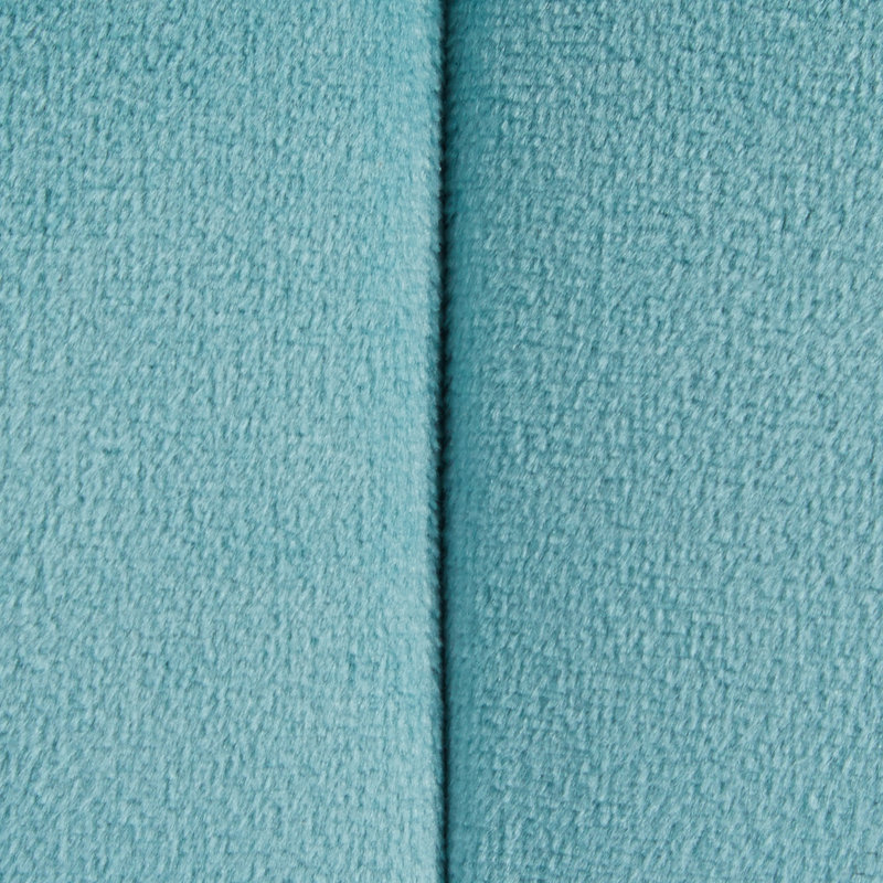 Repose-pieds rond en velours de 24 po, Bleu