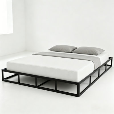9 Inch Full Size Heavy Duty Metal Platform Bed Frame, 3000 lbs Capacity, Noise-Free Squeak Resistant, Easy Assembly, Black