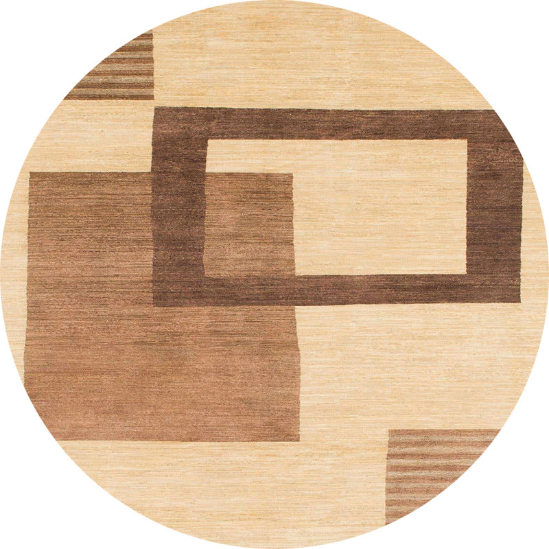 Tapis abstrait moderne 1376, Rond 5 pi