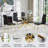 5-Piece Modern Dining Set – Tempered Glass Table With Stainless Steel Base & 4 Faux Leather High-Back Chairs-114543954-114543957