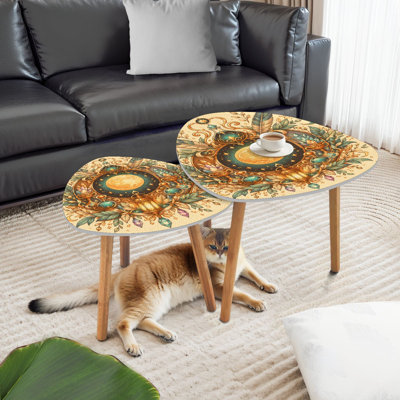 Ensemble de 2 tables basses gigognes Triangle