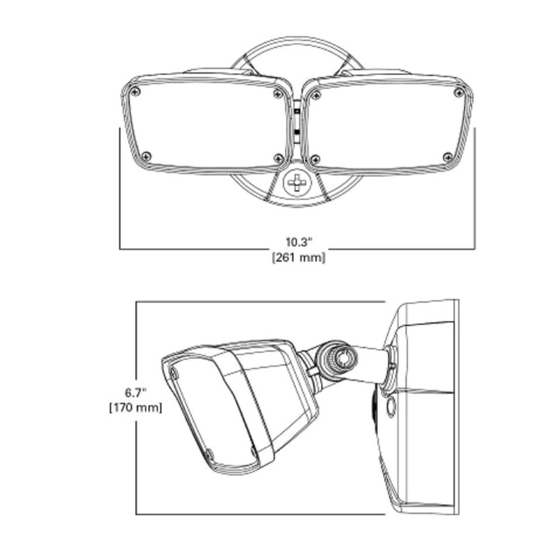 Projecteur d'extérieur à DEL intégré pour l'extérieur