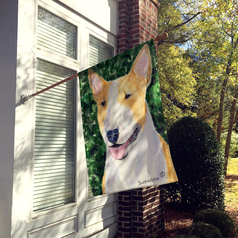 Polyester à 2 côtés 40 x 28 po drapeau maison, Bull-terrier